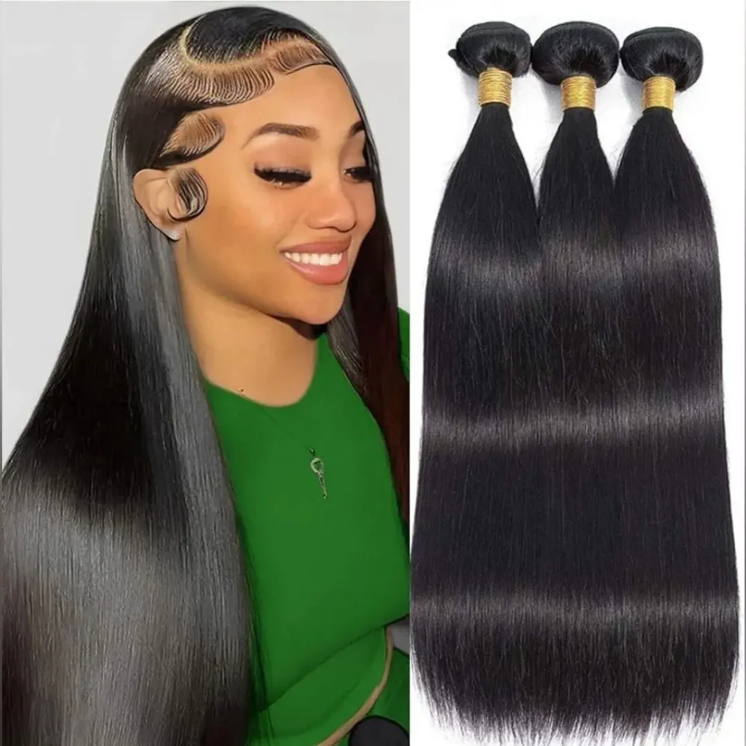 

Peruvian Straight Human Hair Bundles Remy Hair Weave Bundles 10A Grade Human Hair Extensions 14-30 Inch