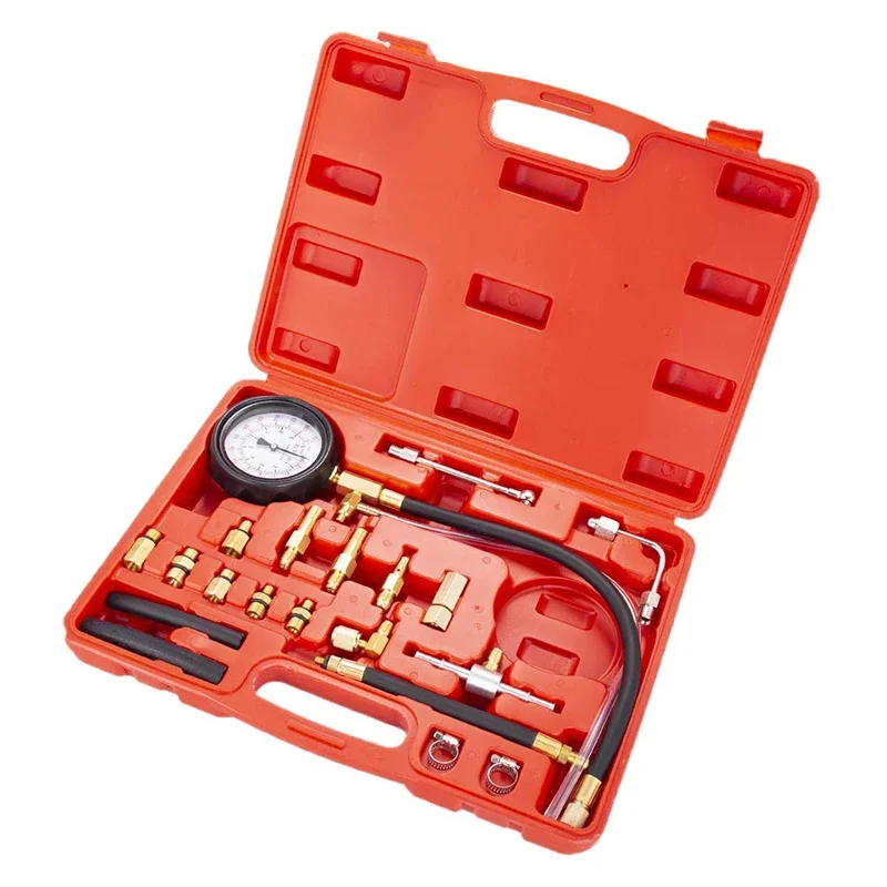 

0-140PSI Fuel Pump Pressure Gauge Diagnostic Tools Kit,Engine Tester Set For Most of Cars