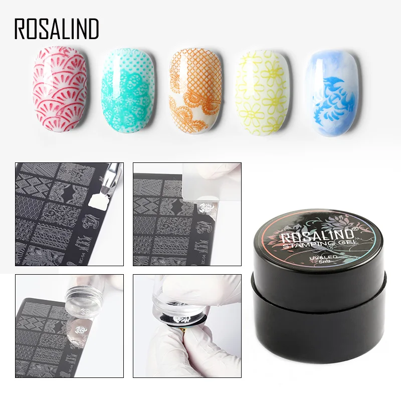 ROSALIND ネイルジェル 5ml 缶入りプラスチックネイル硬化剤速乾性マニキュアプライマー UV 照射ランプ DIY ネイル用品。