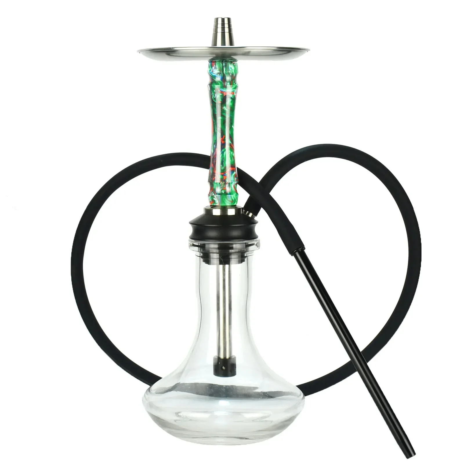 Imagem -06 - Hookah Completo Conjunto Completo Alumimun Shisha com Silicone Bandeja Mangueira de Metal Narguile Sheesha