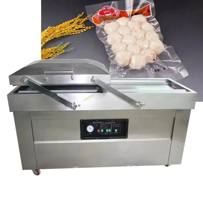 Long Tank Double Chamber Vacuum Sealing Equipment Commercial Meat Frozen Food Vacuum Packing Machine Customized