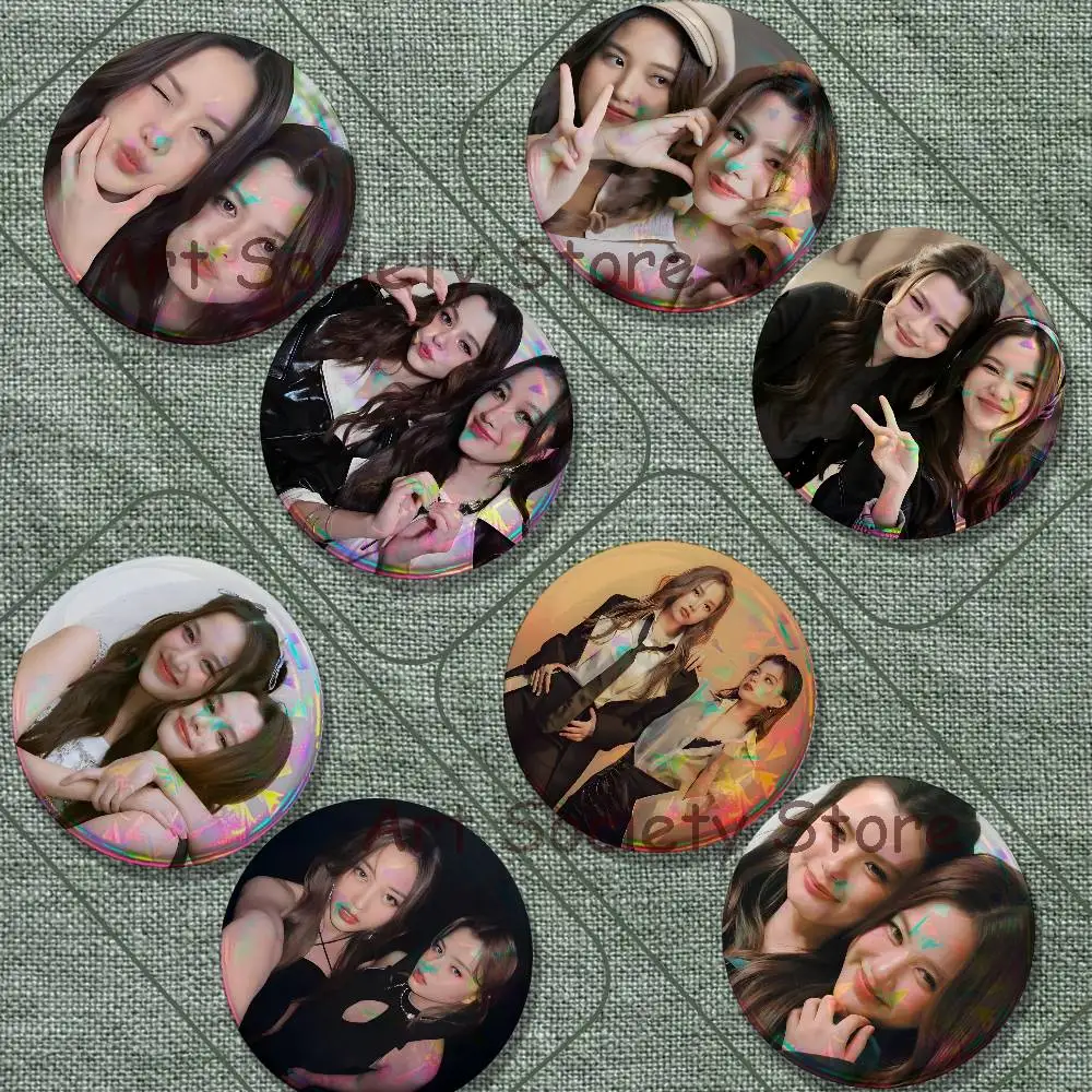 Freen Becky 2-piece set Pins Backpack Clothes Jewelry Accessories Cartoon Round Brooch Button Badge Fans Collection Gifts