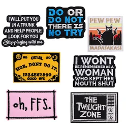 Motivational Quotes Patch Embroidered Patches On Clothes Iron On Patches For Clothing DIY Patch Jackets Sew Stickers