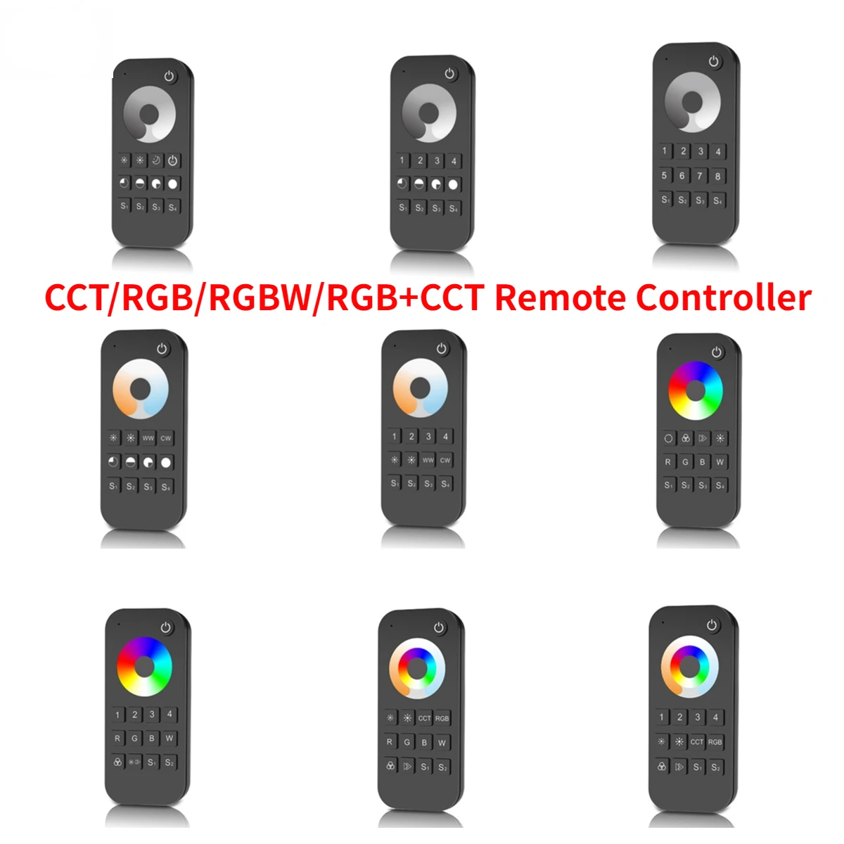 

Skydance 1/4/8 Zones Touch Wheel 2.4G RF LED Dimming/ Color Temperature CCT/RGB/RGBW/RGB+CCT Remote Controller Apply To Receiver