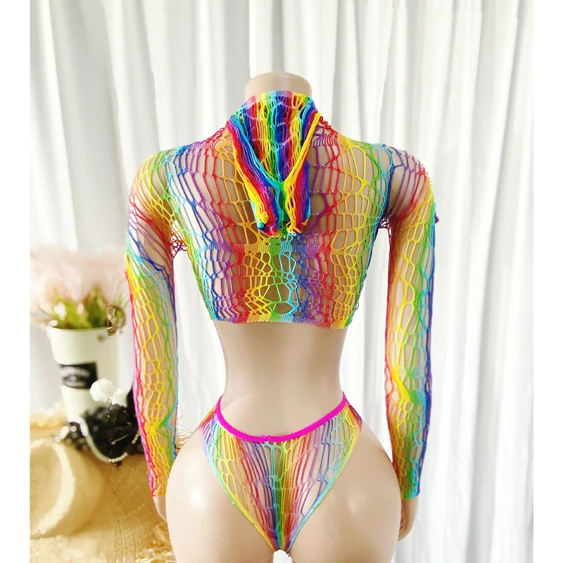 Women Summer Bodycon Top Beach Cover Up Hollow Out Beachwear Without Underwear Sheer Mesh Fishnet Dress Music festival Swimsuit view 5
