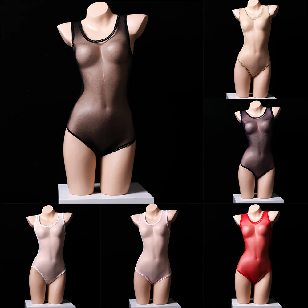 เงามันวาวชุดชั้นในอวัยวะเพศชายบอดี้สูทบุรุษดูผู้ชายผู้หญิง Leotard Bodystocking ถังเกย์ Jumpsuit เร้าอารมณ์