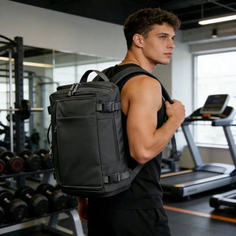 Large Capacity Travel Backpack Lightweight Business Travel Multifunctional Computer Bag Adjustable Shoulder Strap Fitness Bag