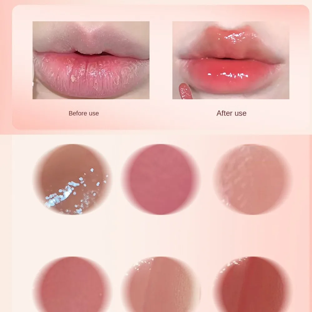 2024 New Mirror Water Lip Gloss Transparent Jelly Water Glossy Nude Lip Glaze Not Sticky Long Lasting Glass Jelly Lip Glaze