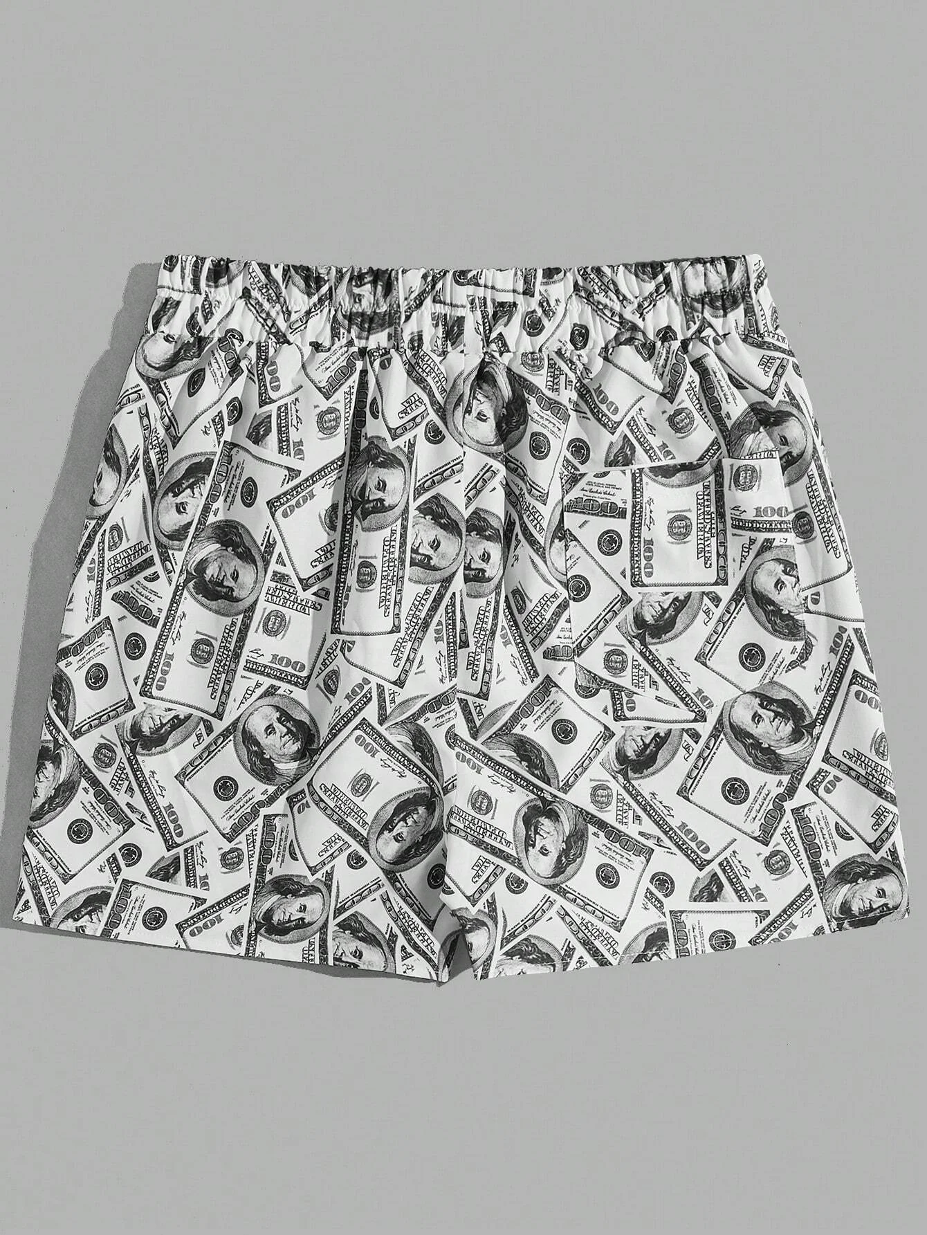 Funny Men's Beach Shorts Summer New Hawaii Dollar Drawstring Men's swim Trunks Elastic Waist 3D Print Gradient Breathable Shorts