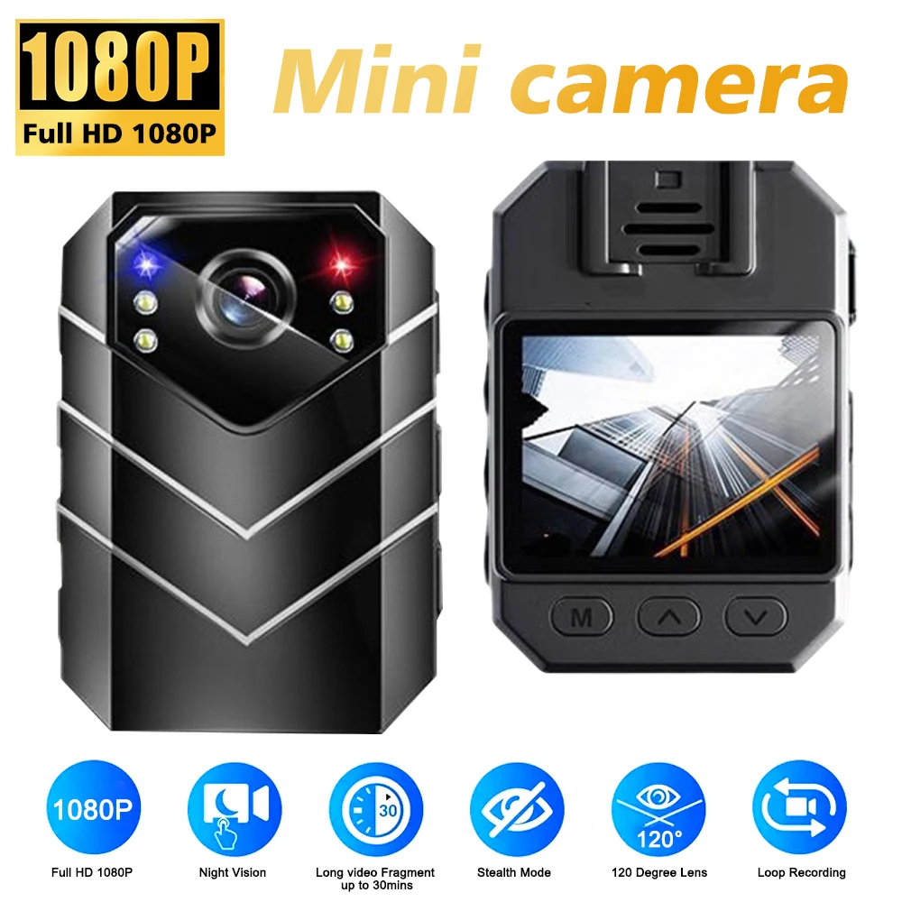 

Z1/Z2 Body Worn Mini Camera Police HD 1080P DVR Video Recorder Security Cam 240*320 IR Night Vision Mini Camcorders