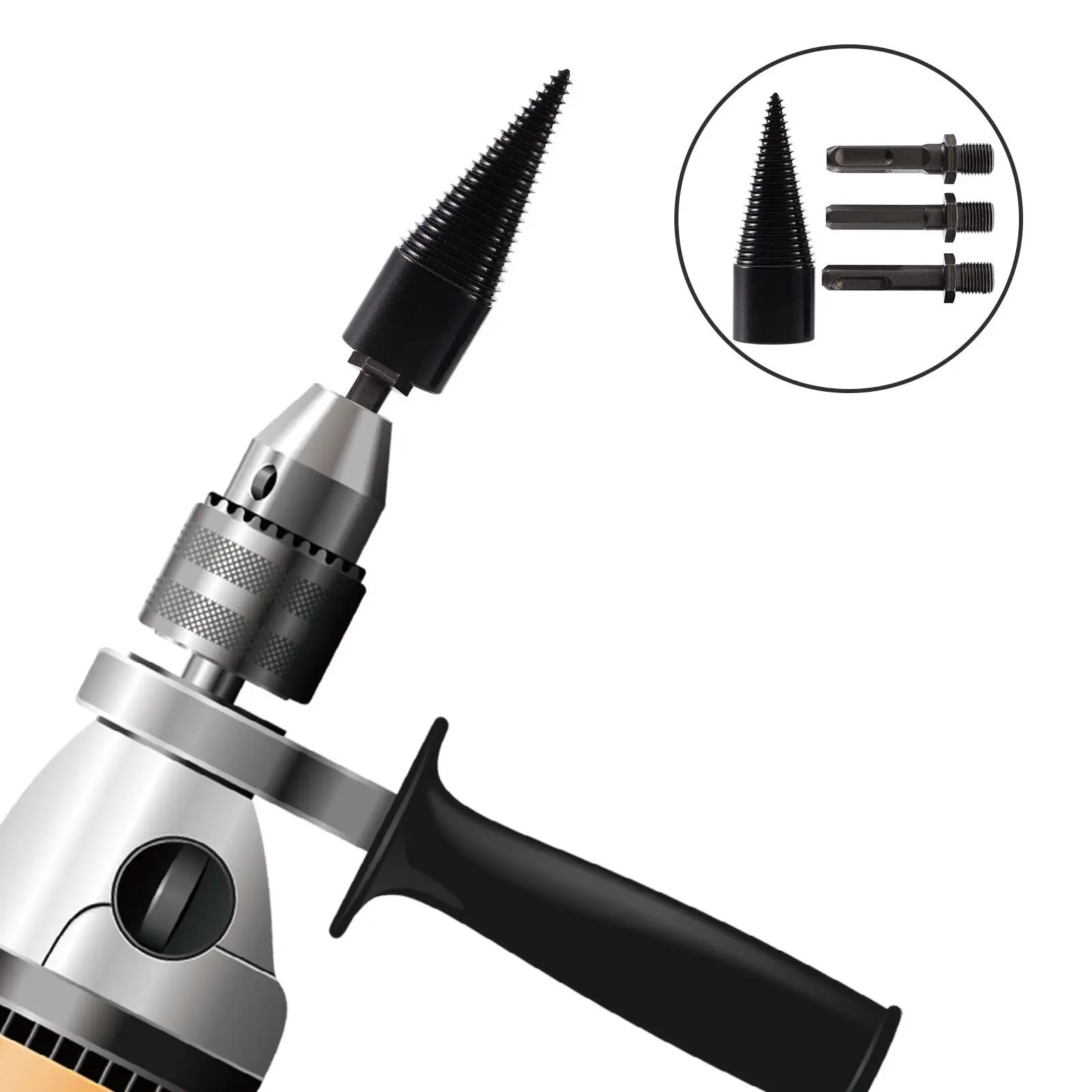 

Набор из 1 шт. сверл для колки дров из углеродистой стали: износостойкие, высокопрочные, ударопрочные сверла для колки бревен