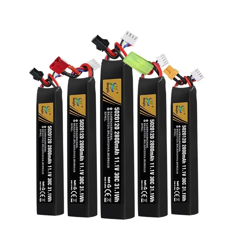 기존 RC 물총 Airsoft LiPo 배터리 11.1V 3S 2800mAh 30C 5020120   Airsoft BB 공기 권총 전기 장난감 총 부품