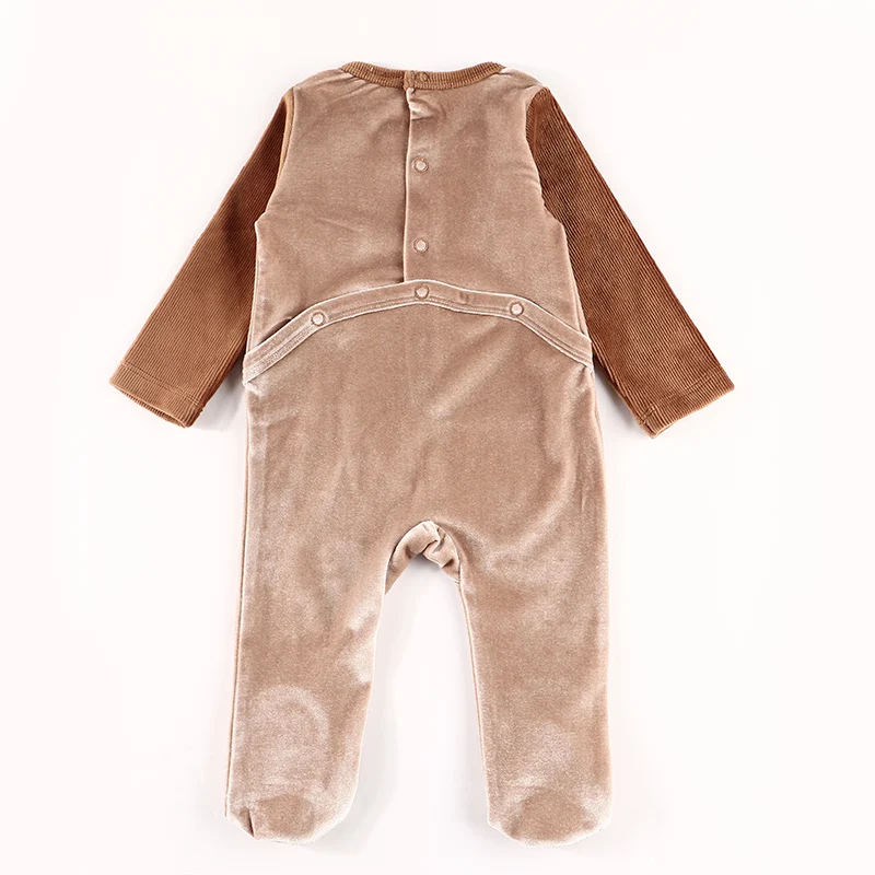 Baby romper kids clothes long sleeves footie velour and corduroy pajamas set baby overalls boy/girl clothes baby autumn romper