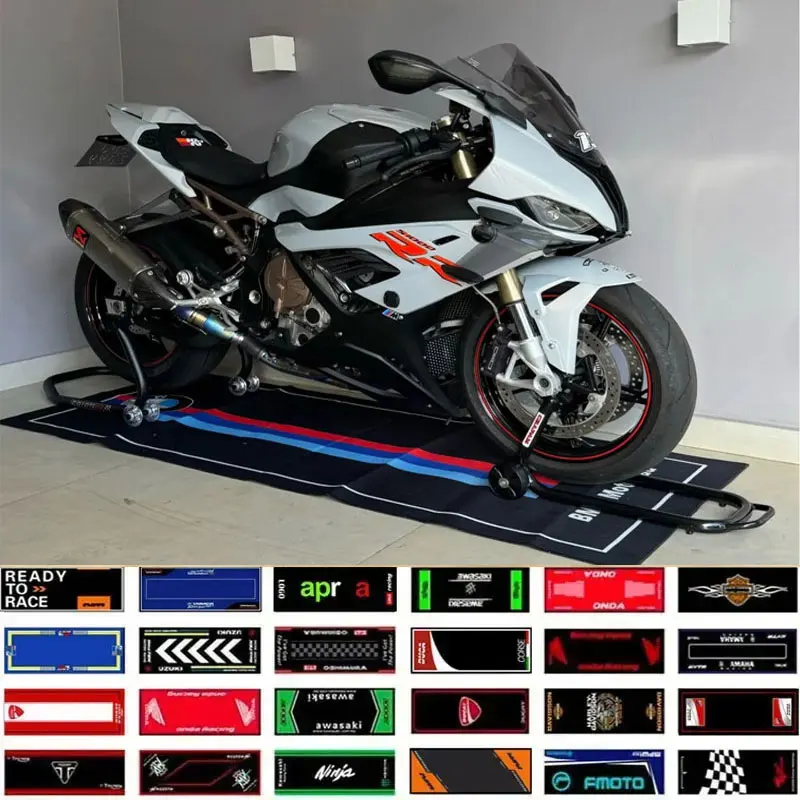 Motorcycle Carpet Garage Mat  Racing Cool Moto Display Anti-slip Floor Decoration Rug Customized Display Doormat Bedroom Rug