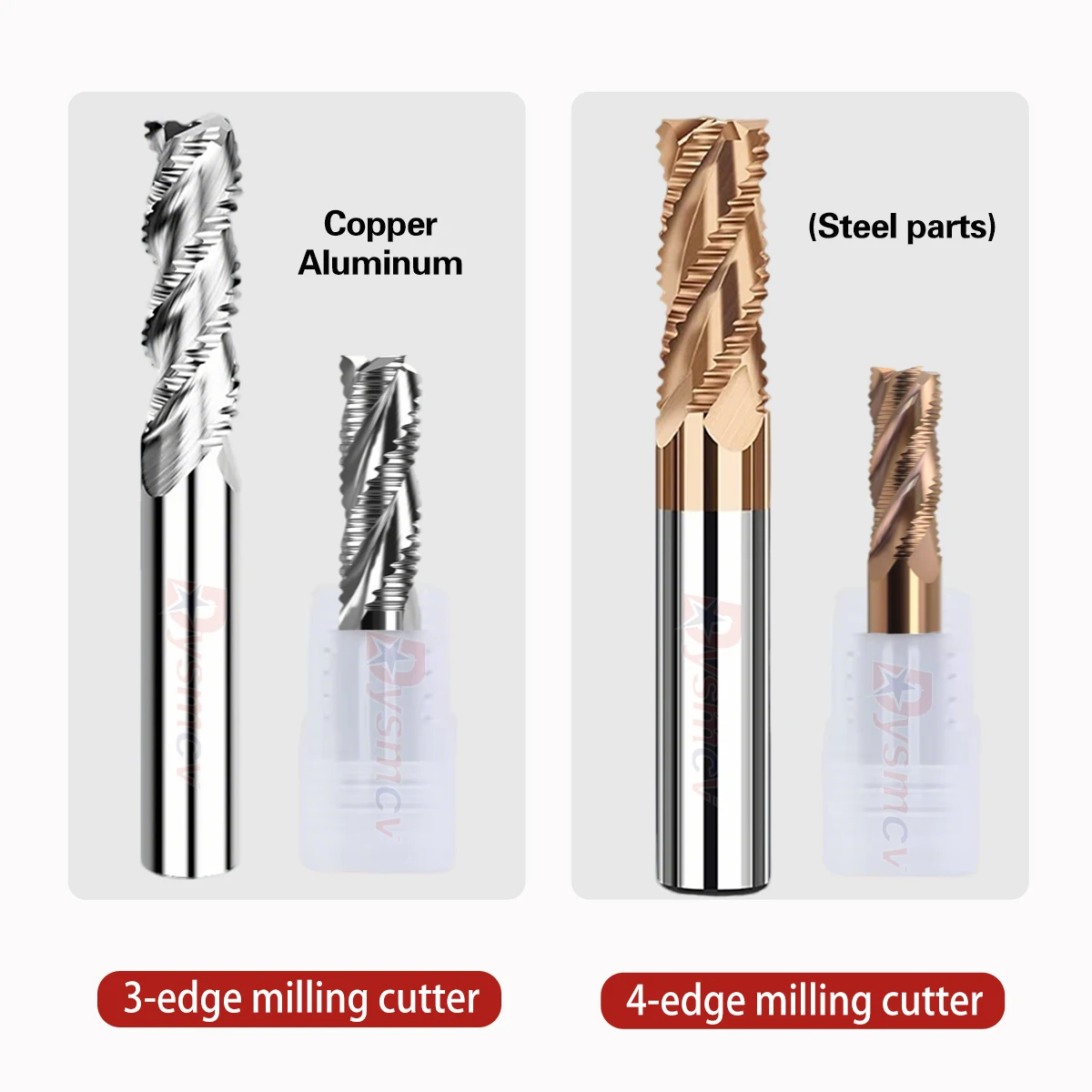 Tungsten Steels Milling Cutter Corrugated 60 Degree Four Edge Rough Machining Three Edge End Milling Cutter Steels And Aluminum