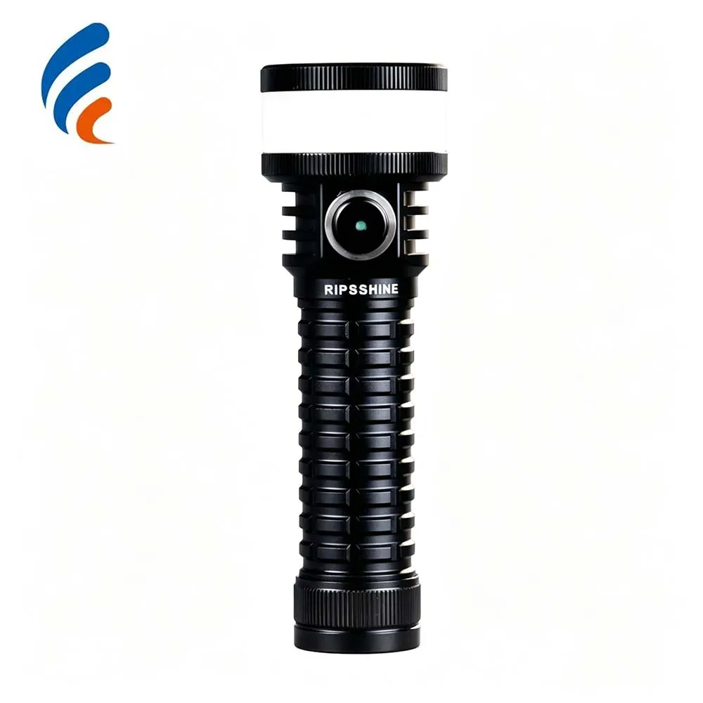 Rippshine OF2 High Power Tactical Flashlight XHP50.2 2500LM Long Range Torch Built-in Side COB Light Magnetic Tail USB-C 21700 Waterproof For Hunting Search Emergency
