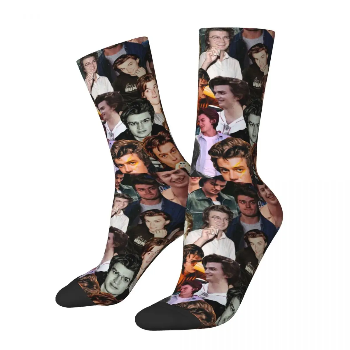 

New Men's Socks Casual Joe Keery Collage Sock Sport Women Socks Spring Summer Autumn Winter