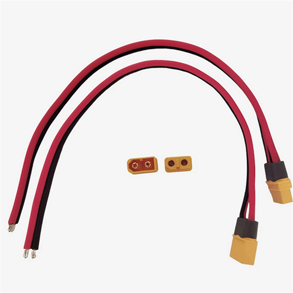 2pcs XT60H-Female/ Male Plug Wire Battery Connector XT60 Plugs with Cord For aeromodelling /RC Airplane/ Drone/ Scooter,etc