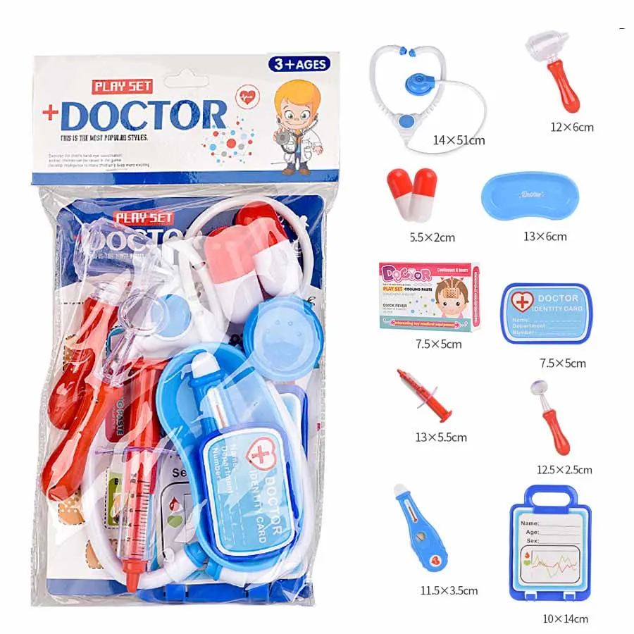 Conjunto de brinquedos médico para crianças, estetoscópio de simulação, enfermeira, injeção, jogo, caixa médica, brinquedos de casinha, presentes de aniversário