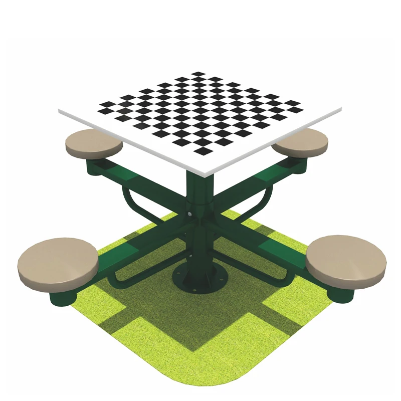 Outdoor fitness equipment four-person chess and card table for the elderly entertainment use