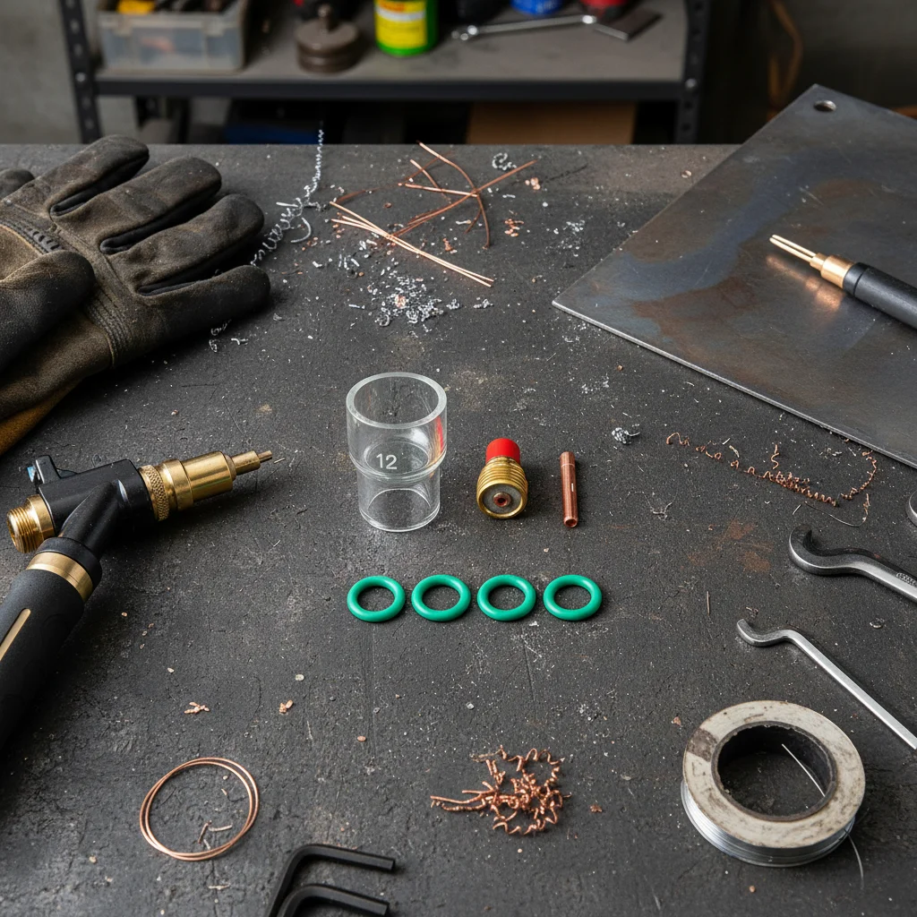 7pcs TIG Welding Torch For Stubby Gas Lens Glass Cup Kit For WP-9/20/25 Welding Tool Replacement Parts