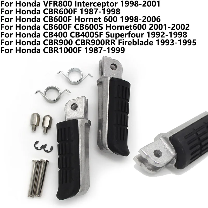 

Motorcycle Front Foot Pegs Pedals Footrest For Honda VTR1000F VFR1200X DCT CBR250 CBR 250 CBR250R MSX125 Grom 125 NSR125R VFR800