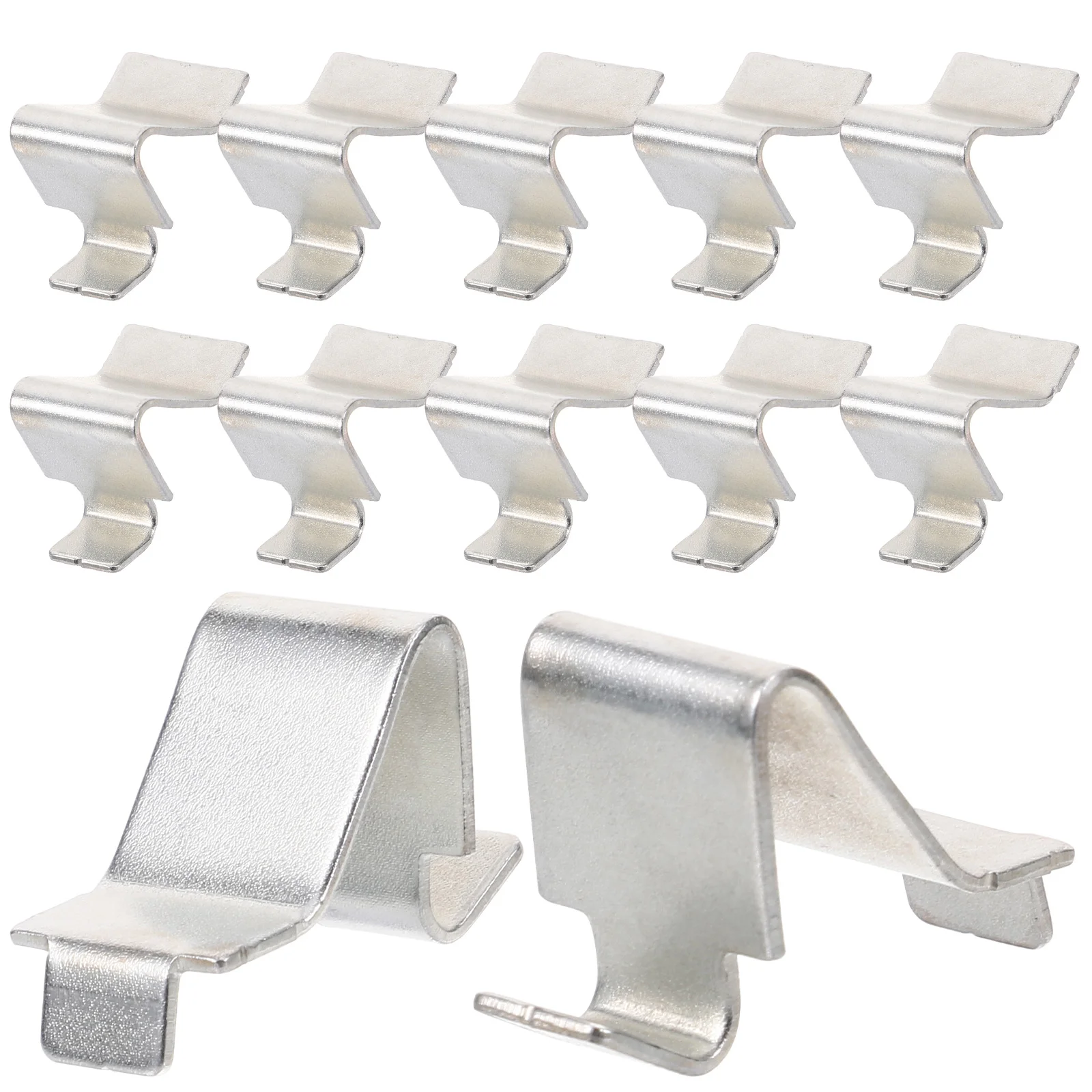 

12 Pcs Shelves File Cabinet Accessories Shelving Clip Kitchen Shelf Silver Clips