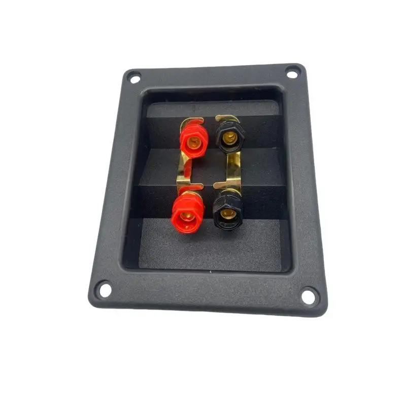 New 1Pcs DIY Accessories Speaker Junction Box Plastic Electronic Container Case Four-position Binding Post