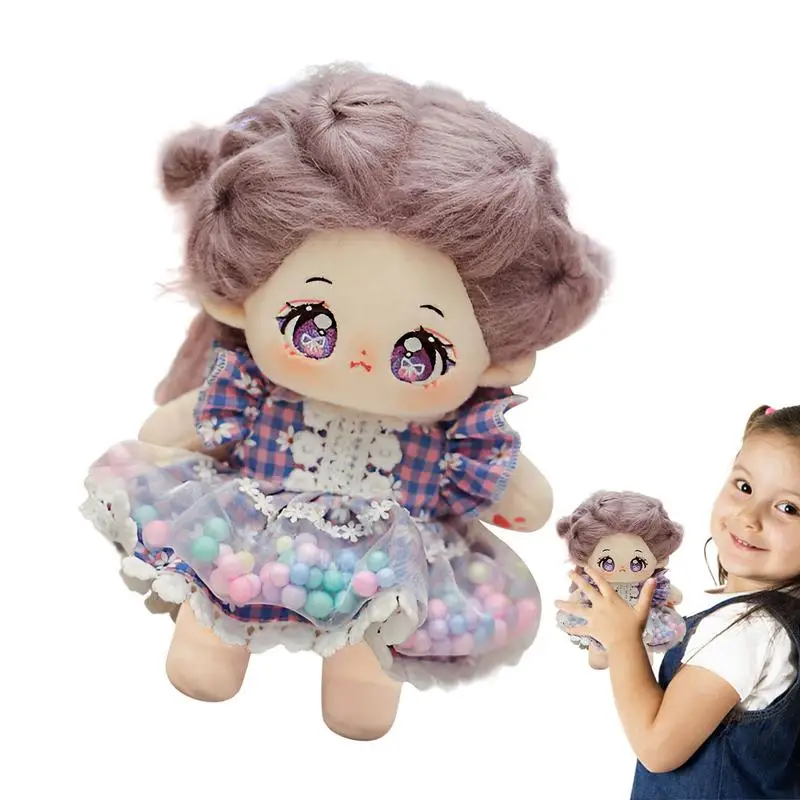 

Dress Up Doll 20cm Anime Plushies With Clothes Cuddly Toy Interactive Kawaii Plush Toys Develop Fine Motor Skills For Children