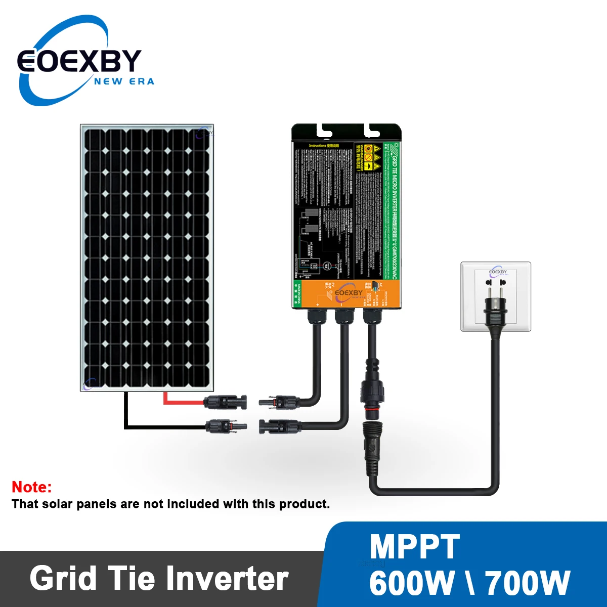 Eoexby-micro Inversor para Solar pv Grid Tie System Mppt 600w 700w Dc26v46v Entrada Solar Ac110v240v Out