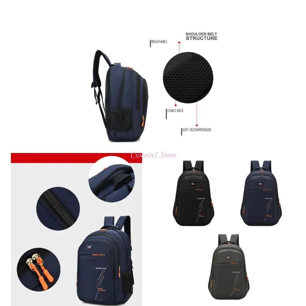 

Y1UB Multi-Pocket Bookbag School Backpack Travel Laptop Bag Rucksack Casual Daypack School Bags for Student