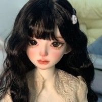 1/3 1/4 1/6 BJD Doll White Black Hair Row Wig Accessories for 60cm Doll Girls Hair