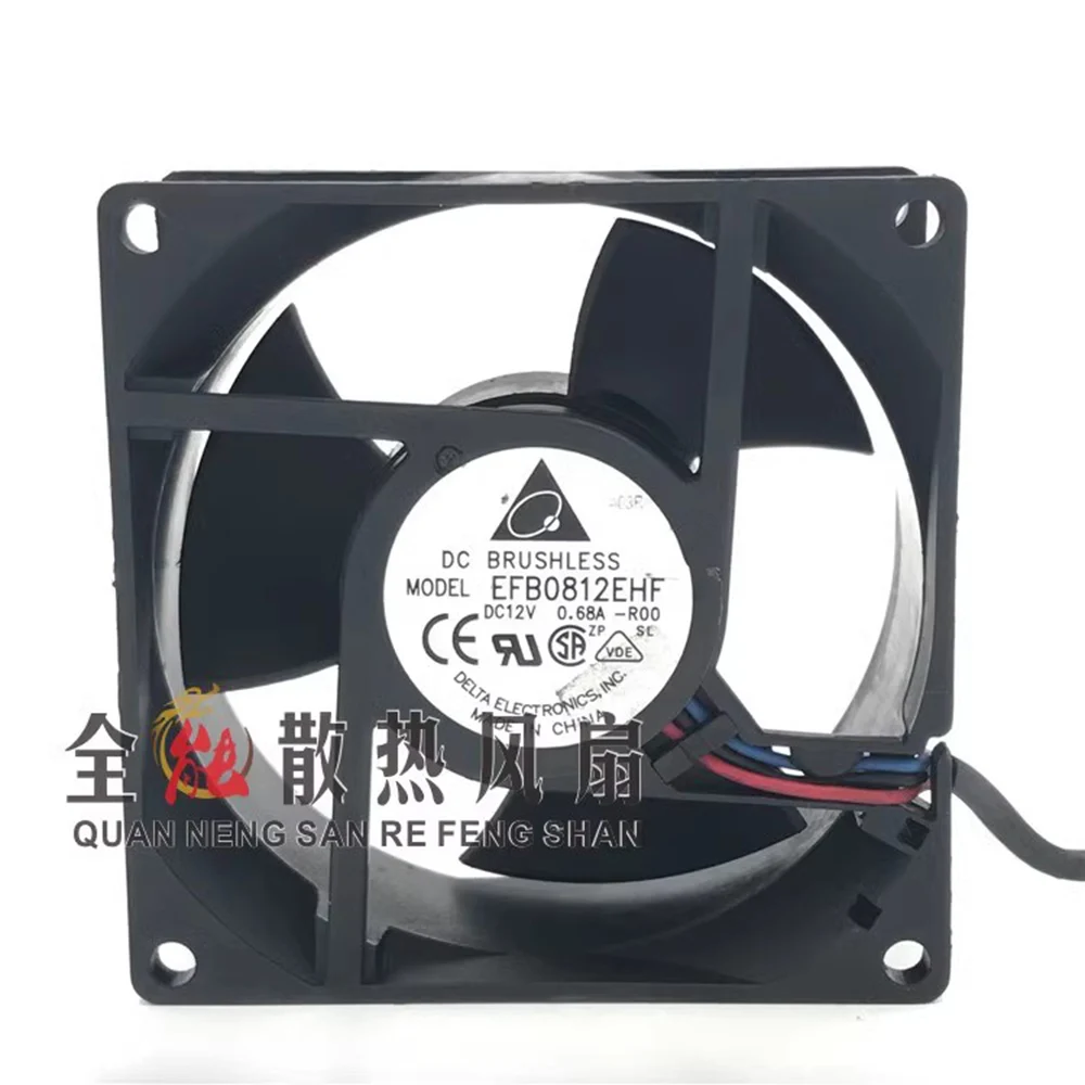 For Delta EFB0812EHF -F00 12V 0.68A 8CM 80mm 8032 80*80*32mm server cooling fan