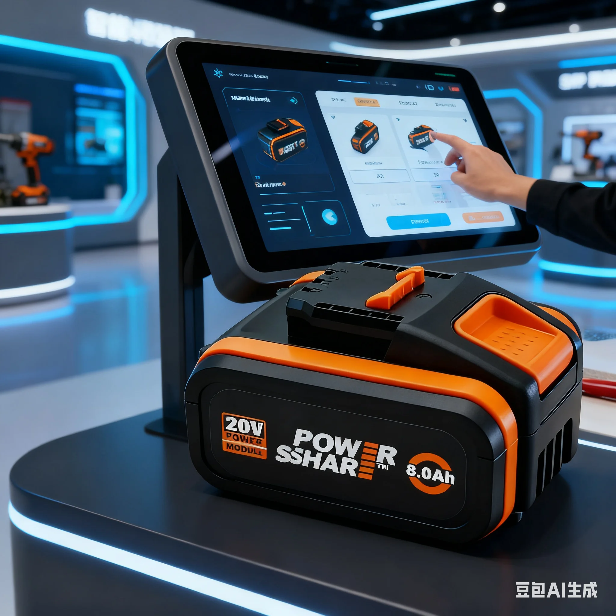 Worx batterie au Lithium originale 20V 8.0Ah Rechargeable WA3553 WA3551 WA3553.1 WA3570 pour tous les outils électriques et de jardin WORX