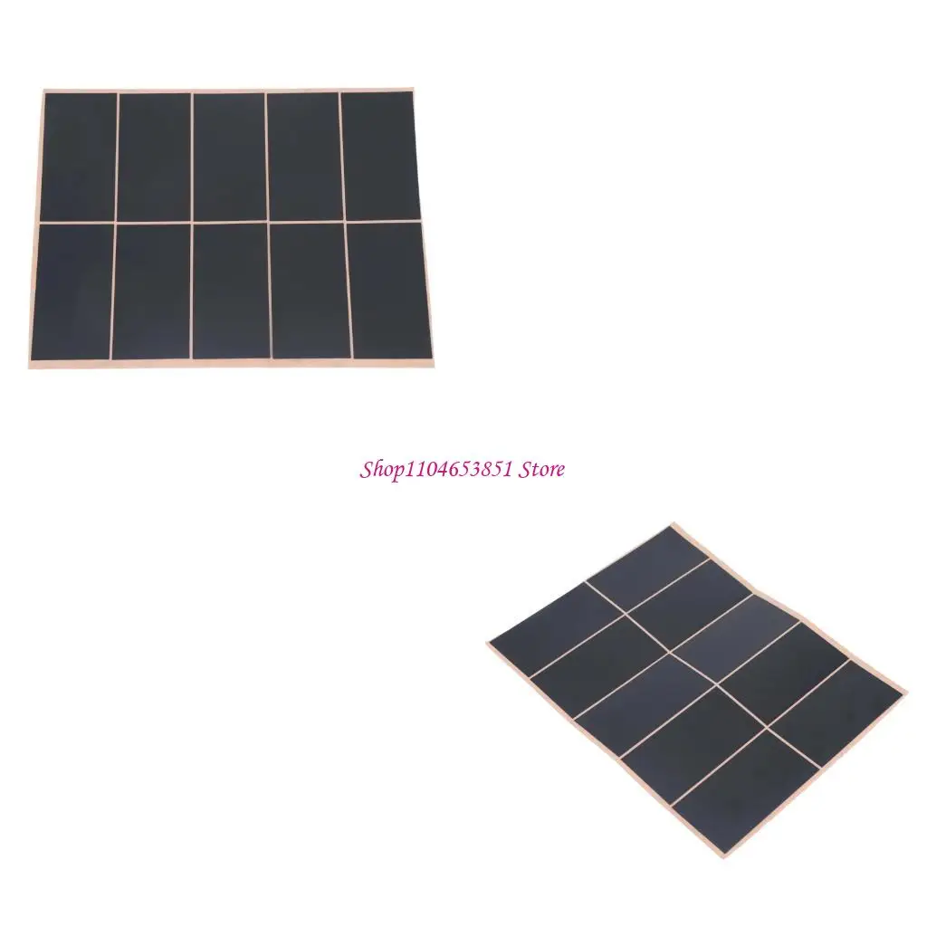 Laptop Touchpad Replacement Sticker Pack, 10 Adhesive PVC Touchpad Cover Decals for 7250 7280 Worn Surfaces Refresh, Black 100 X