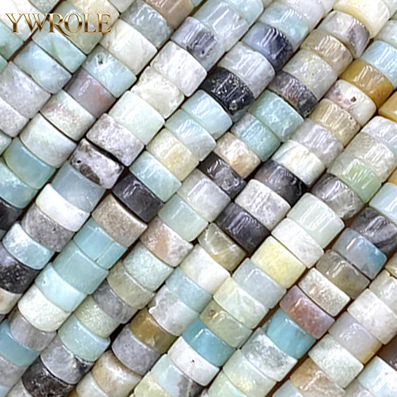 Wheels Natural Stone 3x6mm Rondelle Amazonite Loose Spacer Beads for Jewelry Making DIY Earrings Bracelet Charms Accessories
