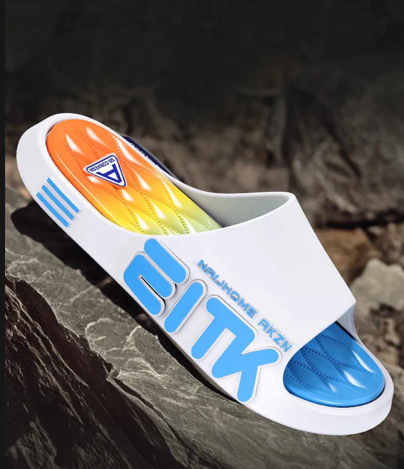 Pantuflas para Hombre 2025, Suela Gruesa, Antideslizantes, para Interiores, Baño, Ducha, Estudiantes, Cómodas, Material PVC