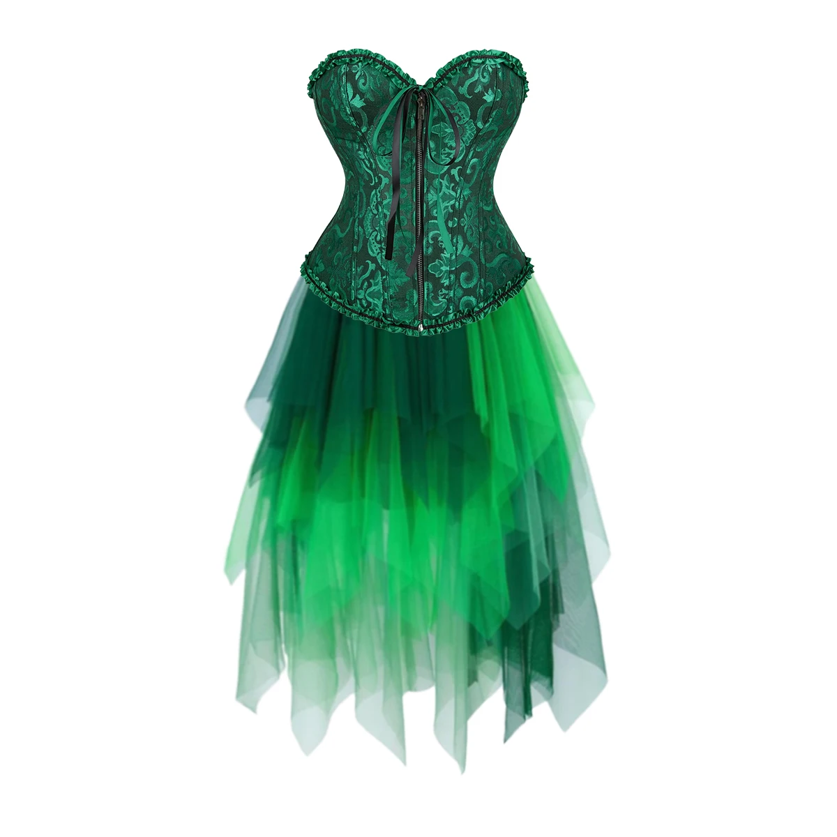 

Корсетное платье с кружевной юбкой и молнией, комплект для костюмированной вечеринки, эпоха Возрождения, женский наряд, большие размеры, готика, Хэллоуин