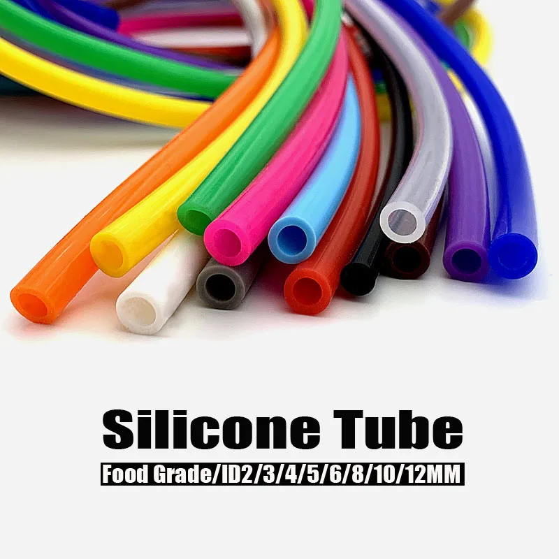 

1/3/5M Colorful Silicone Hose ID5/6/8/10mm-Food & Medical Safe-Flexible-Easy to Clean for Drink/Food/Labs/Craft Brewing Projects