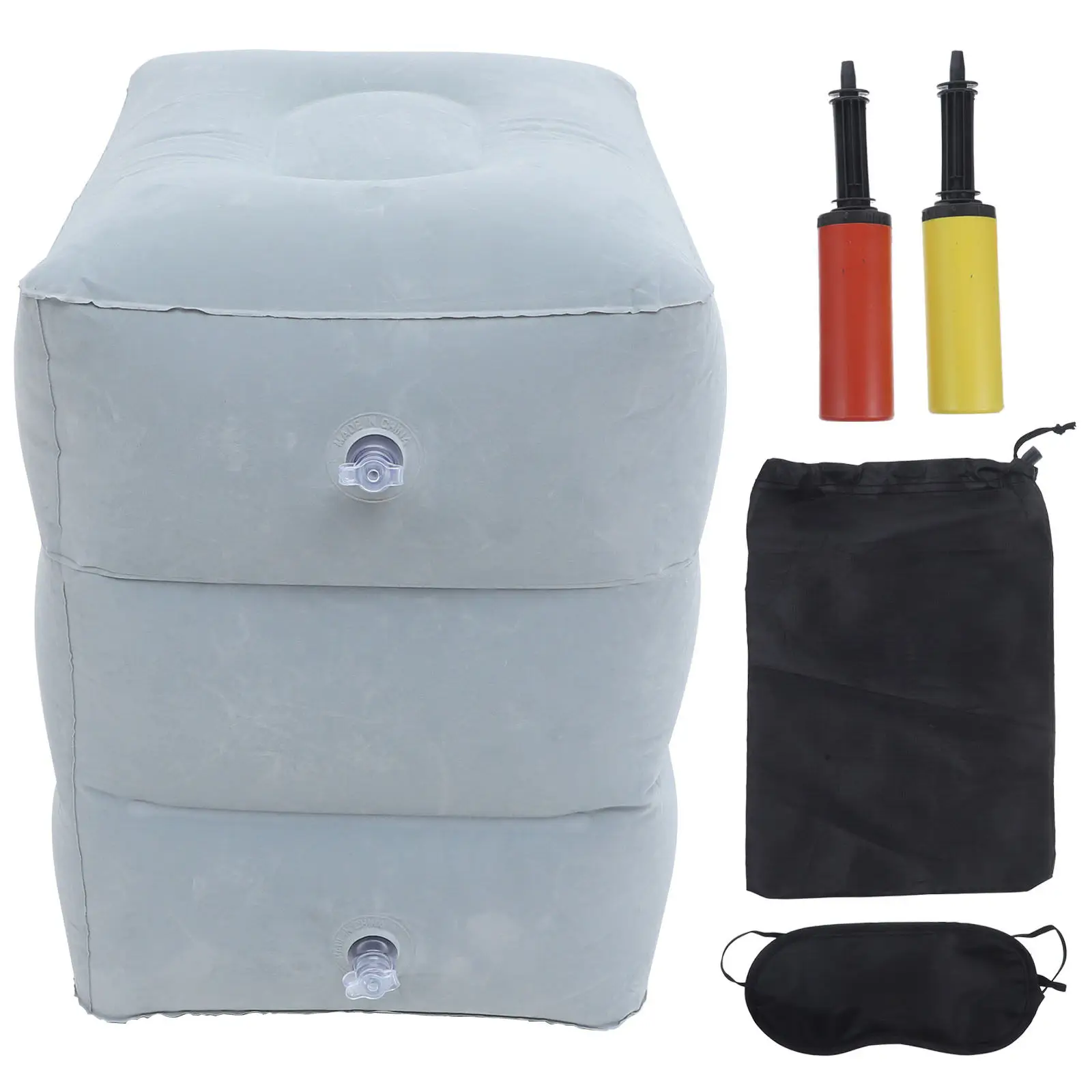 1Set Portable Travel Leg Rest Pillow For Airplane Travel Commute Inflatable Foot Train Support Improves