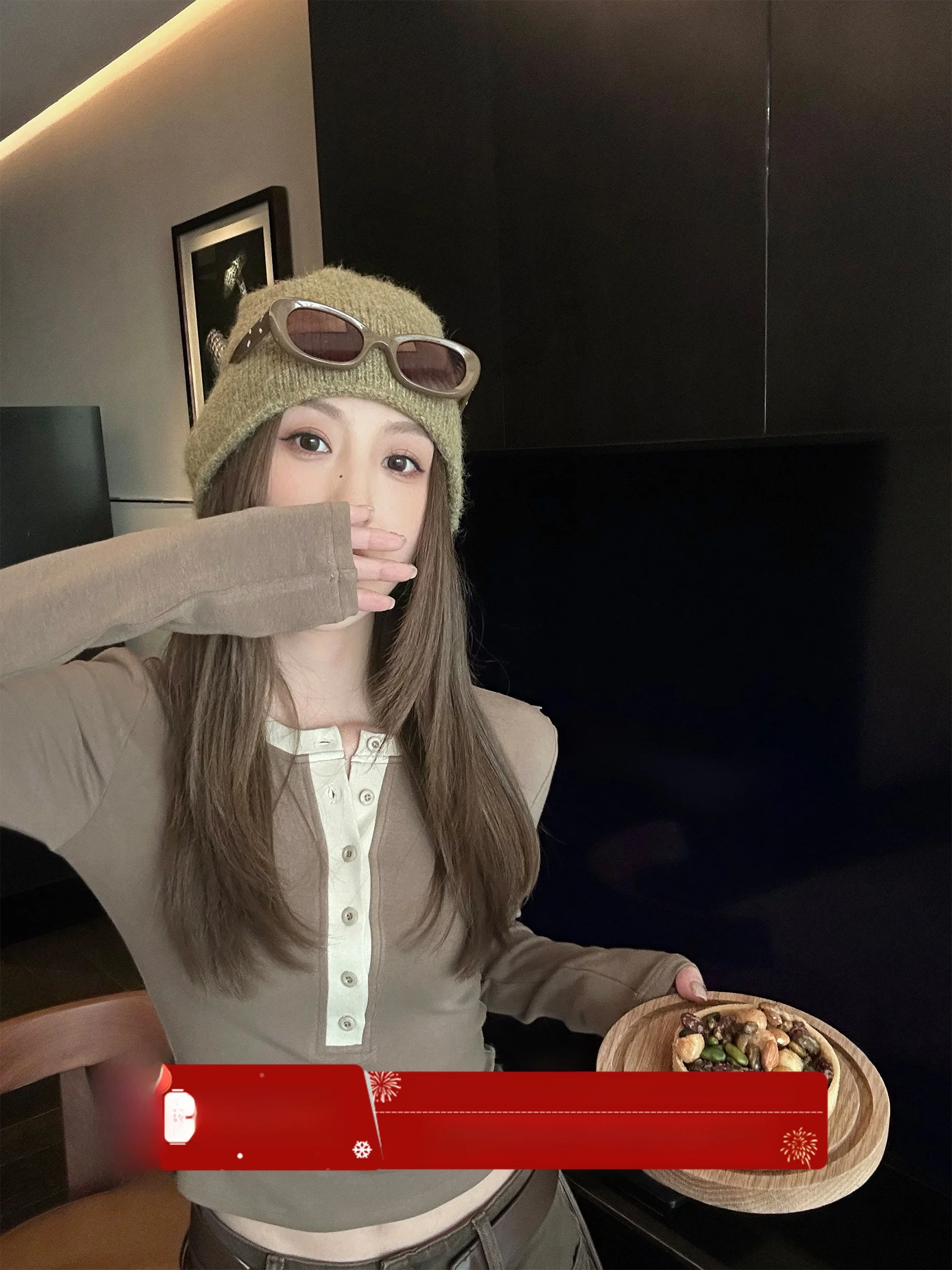 

Женская облегающая футболка с длинным рукавом и V-образным вырезом, базовый слой, дизайн с цветовыми блоками, повседневная, осенняя новинка, универсальная