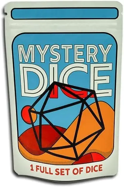 

Mystery Dice Set of 7 Polyhedral Dice for DND and Table Games with Various Patterns