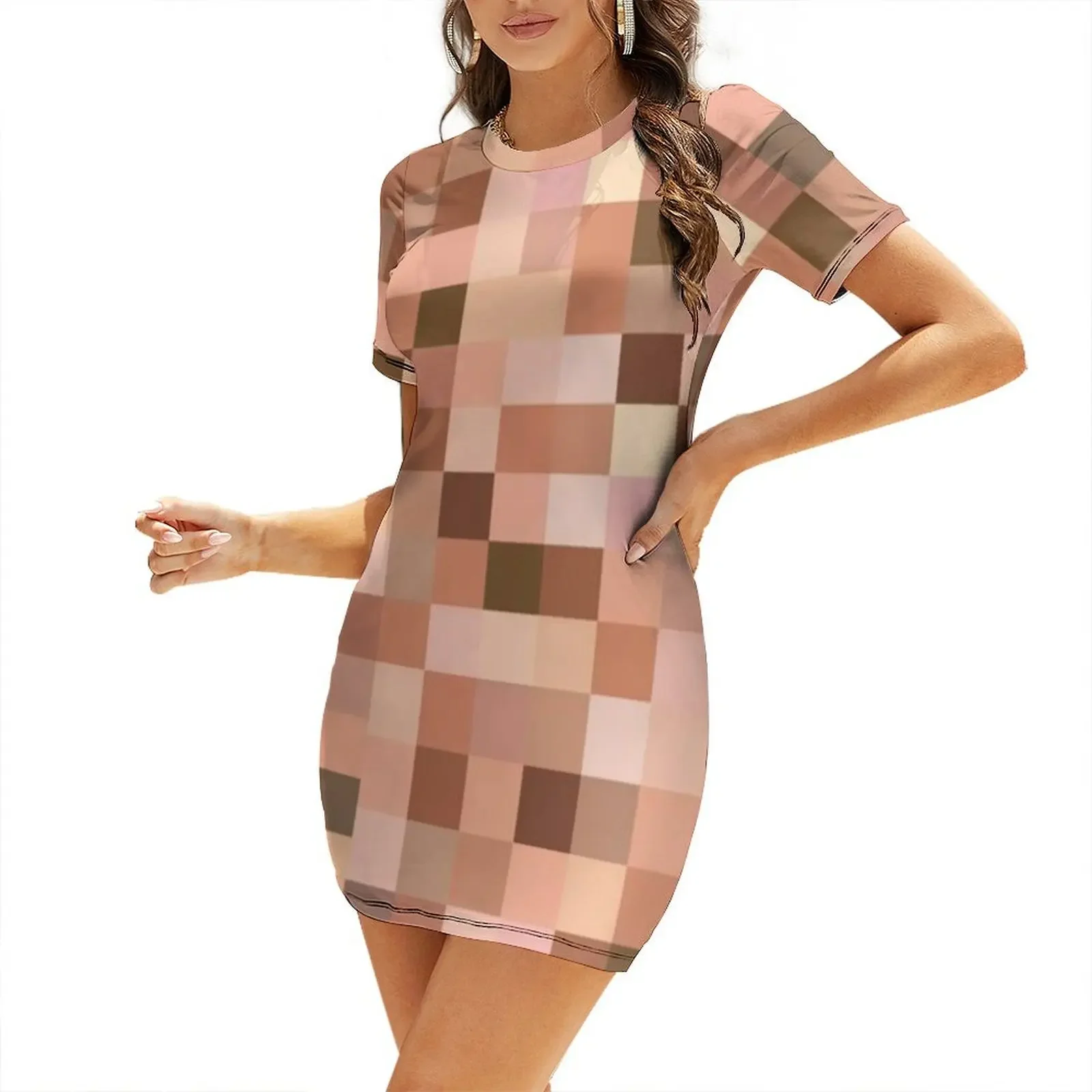 

Never nude! Short-Sleeved Dress women's fashion dresses dresses ladies 2026 summer Woman's evening dress Woman dresses