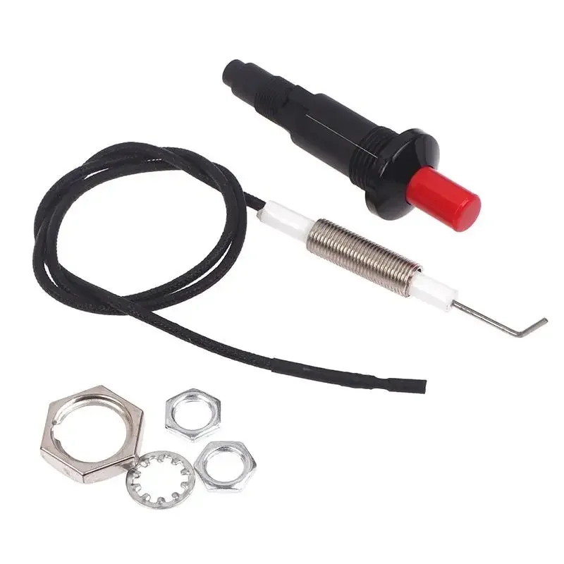 1 Juego para horno, estufa, barbacoa, Camping, senderismo, botón pulsador, encendedor piezoeléctrico con Cable, Kit de encendido por chispa, presión de chispas