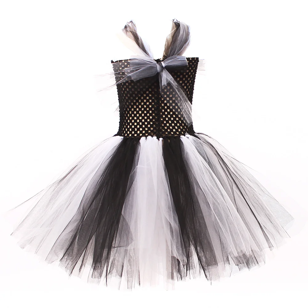 Mädchen Patchwork-Puppen-Tutu-Kleid-Set, Buntes Tüll-Kostüm für Kinder, Halloween-Cosplay, Themenparty-Verkleidung – Detail 12