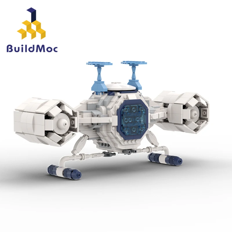 BuildMoc Captained Future Cosmoliner Spaceship Building Blcosk Set Dime Novel Men Comet Airship Model Bricks Toys Children Gifts