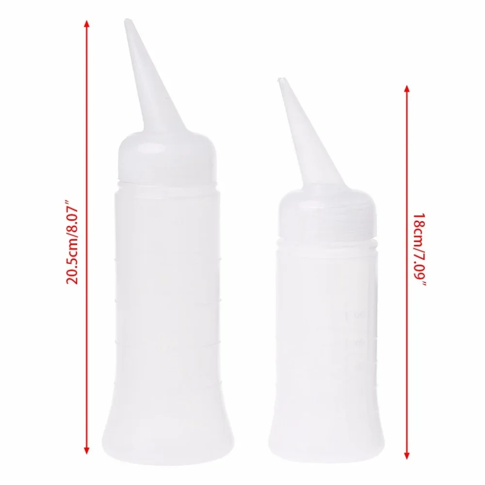 120ml/260ml Salon Applicator Measuring Plastic Bottle Hair Styling Hairdressing Tools