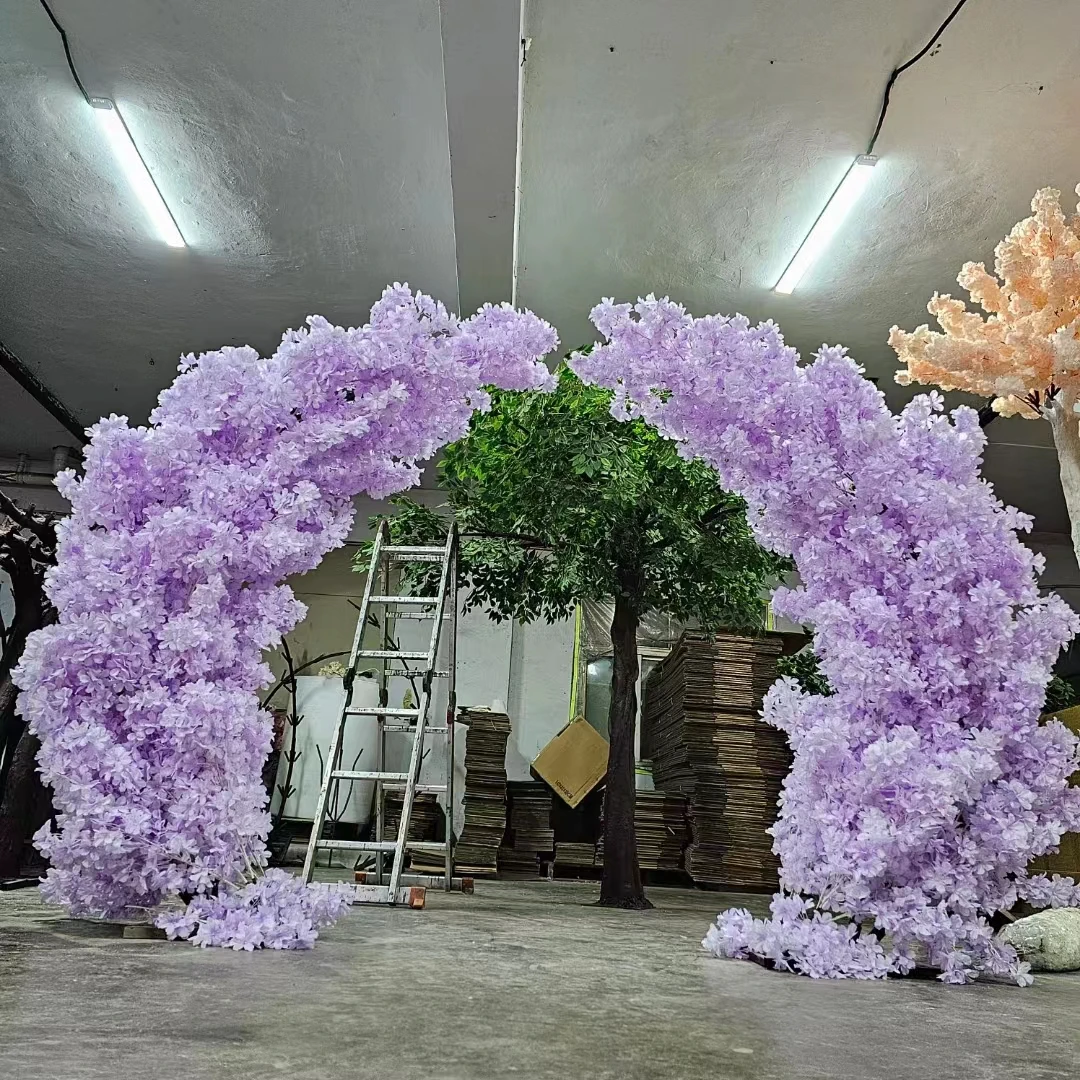 

Factory Price 200cm Purple Cherry Blossom Tree Arch for Wedding Decor