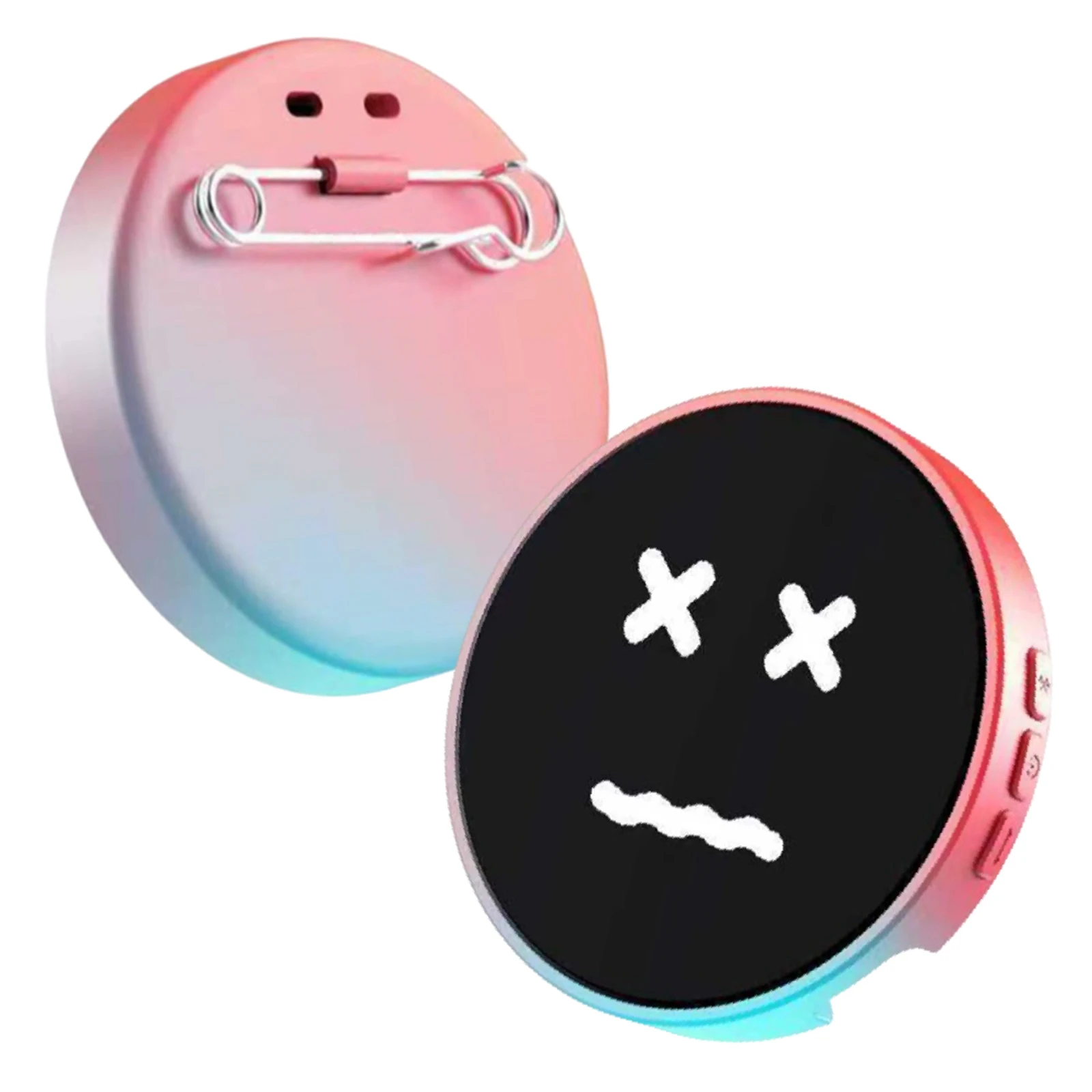 

BT Connection Peripheral Badges USB-C Charging Dynamic Smart Display Screen Animation Gradual Change Badge Gift for Friends