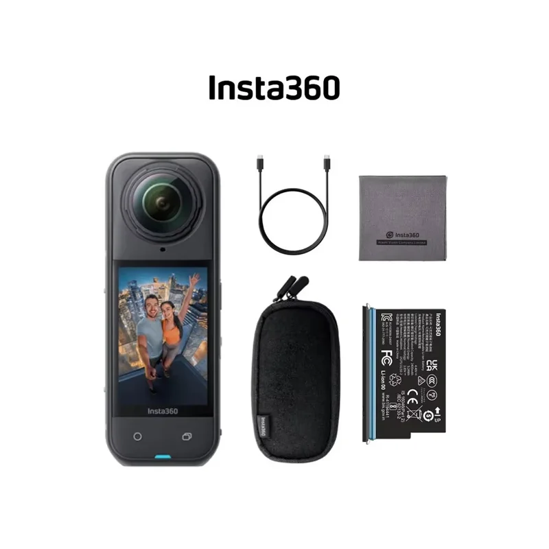 Insta360 X5 360 Action Camera 2025 New 8K 30fps Replaceable Lenses Triple AI Chip Superior Low Light 185 Mins Run Life Insta 360